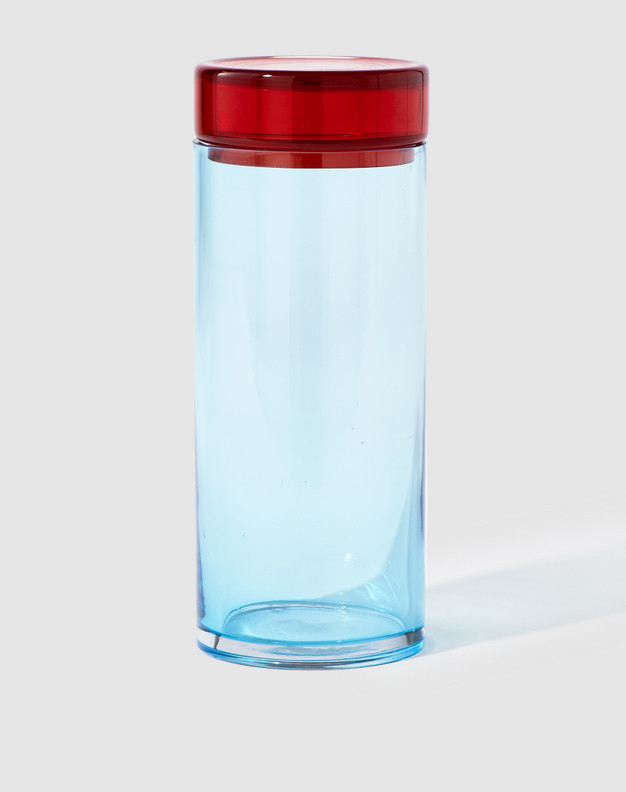 Pols Potten + Caps and jars, aquablauw-rood S